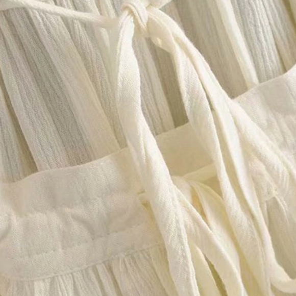 **FP Cream Boho Halter Mini Dress - Picture 8 of 15